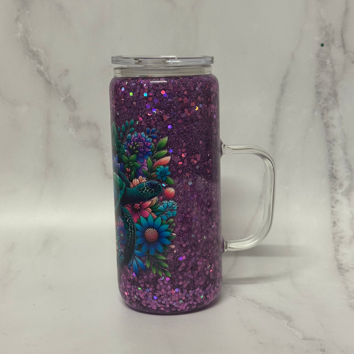 Turtle 20oz Glass Handle