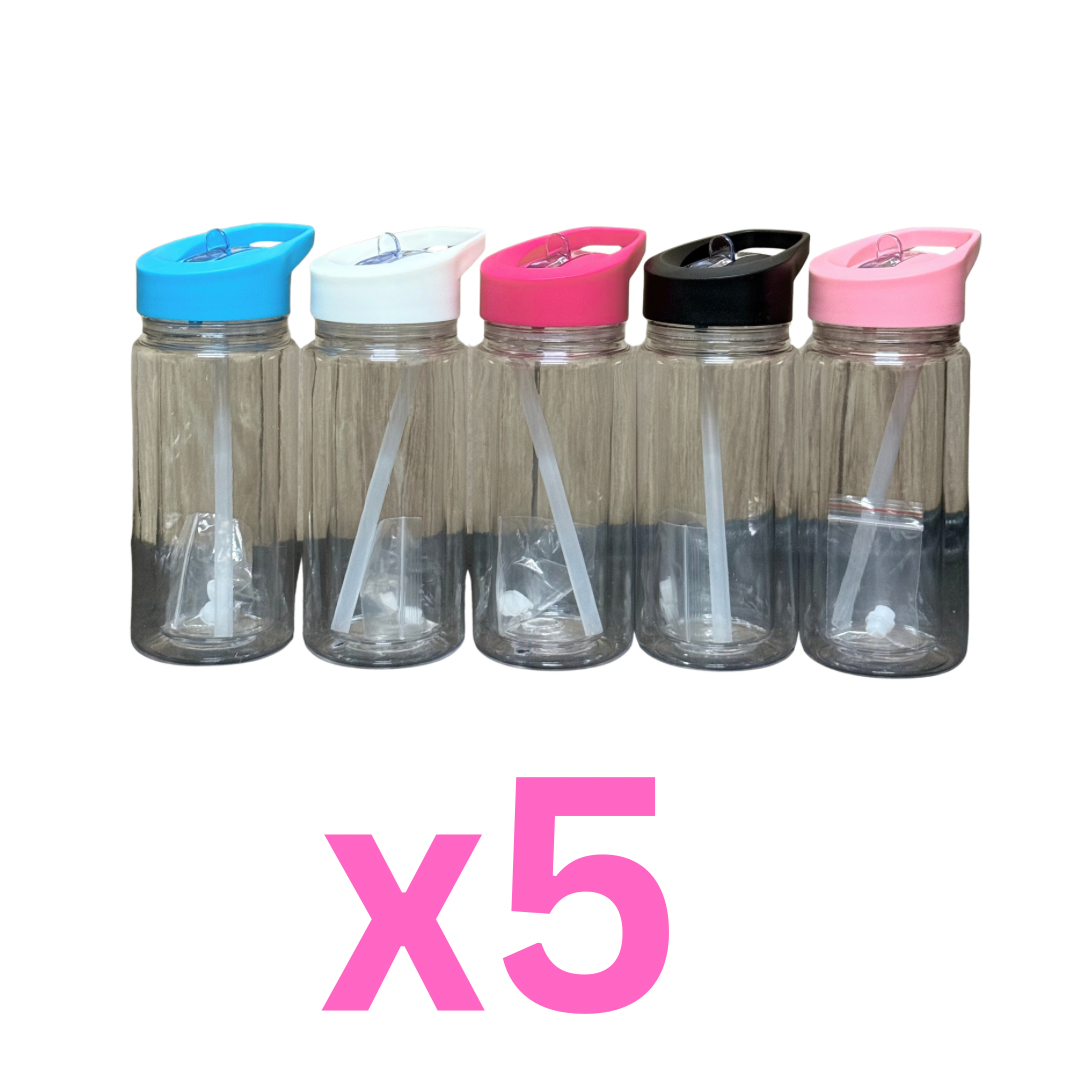 5x 10oz Snowglobe Drink Bottles