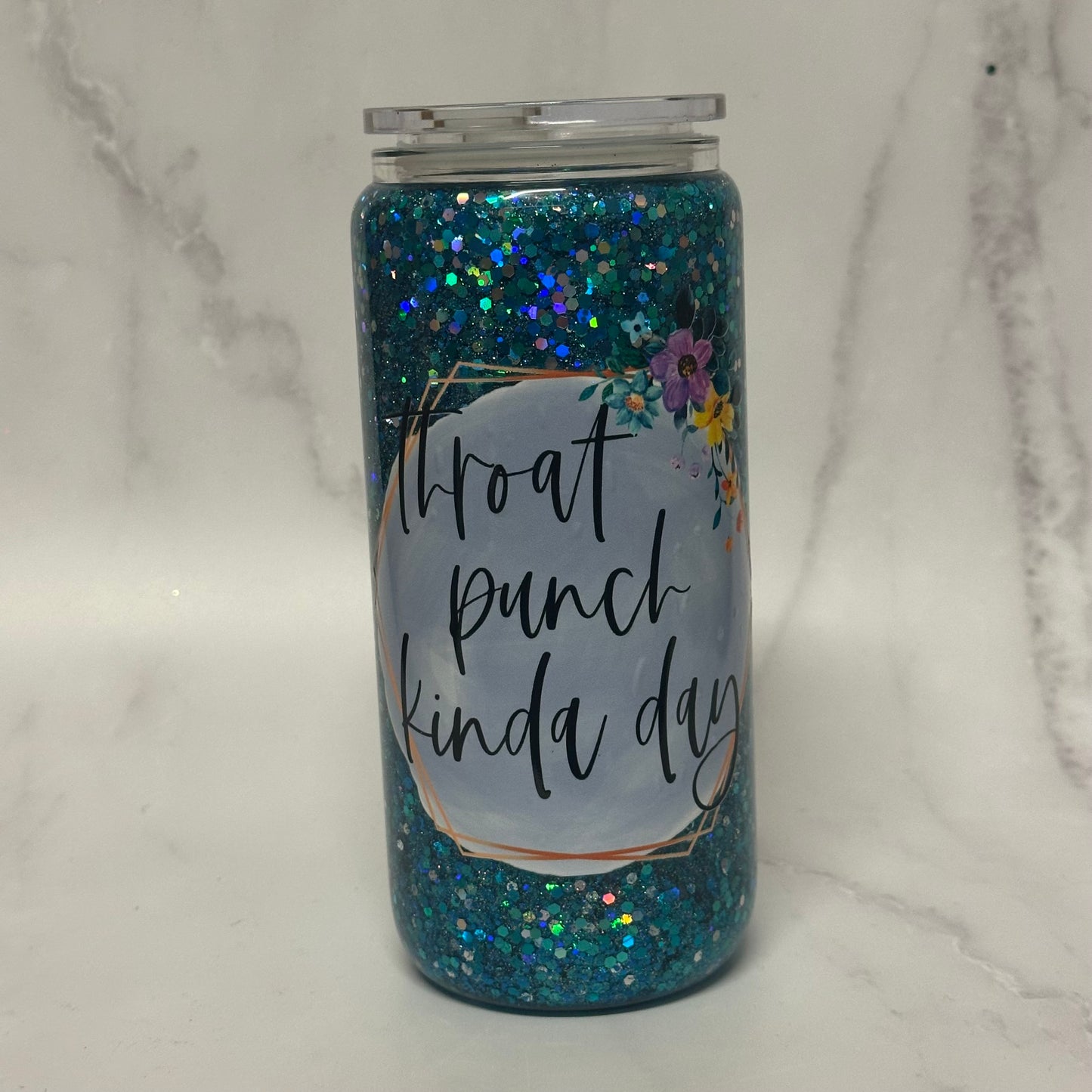 Throat Glass Handle Snowglobe 20oz