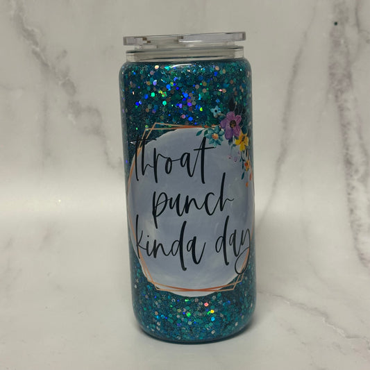 Throat Glass Handle Snowglobe 20oz