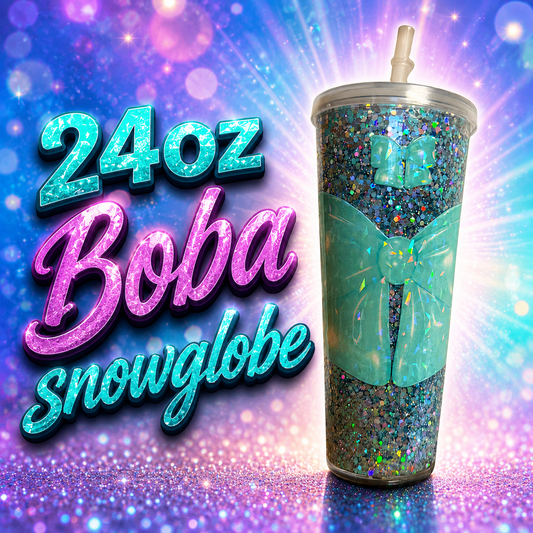 24oz Boba Snowglobe